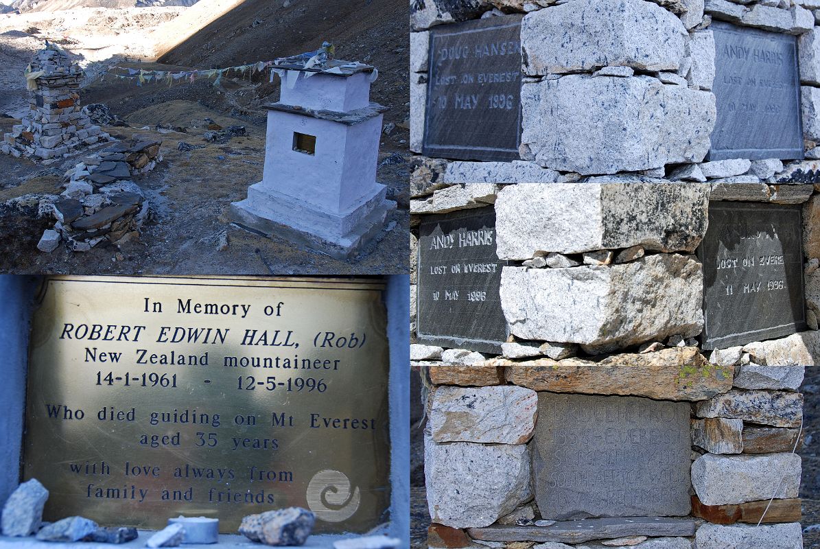 11 Memorial Chortens Next To Gorak Shep For Rob Hall, Doug Hansen, Andy Harris, Yasuko Namba, Bruce Herrod